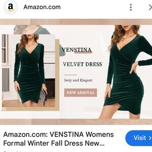 NWOT Women's Elegant Green Dress